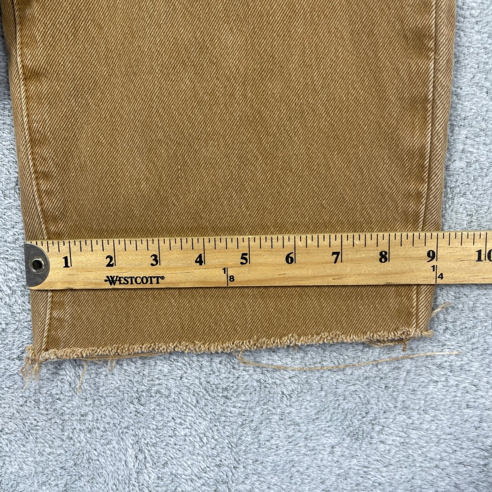 Abrand Jeans Women 25 Brown A Carrie Jean Wide Leg High Rise Raw Hem - Picture 10 of 12